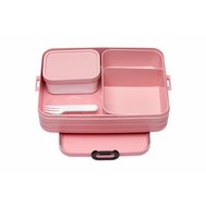 Bento velká krabička na jídlo s vnitřním dělením  - nordic růžová, mepal