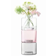 Stack váza Trio 41,5cm, čirá/růžová/sv.šedá, LSA International